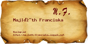 Majláth Franciska névjegykártya